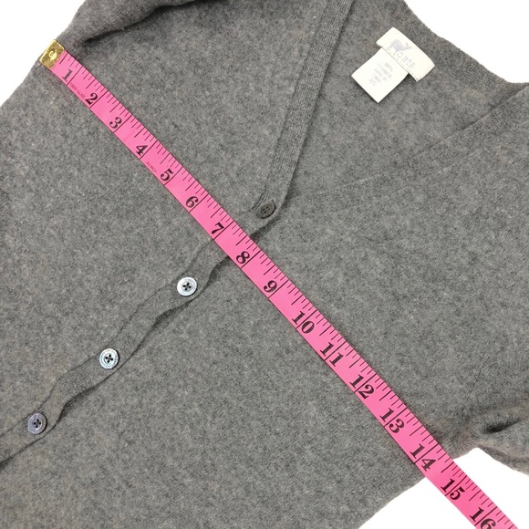 Oats Women's V-Neck Cashmere Button Cardigan Sweater Size XS Gray - Picture 5 of 7